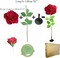 1 Giant Red Artificial Rose with Stem and Base Large Flower for Wedding Party Decor
